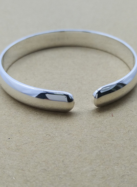 时尚风百搭银镯子女纯银银手镯