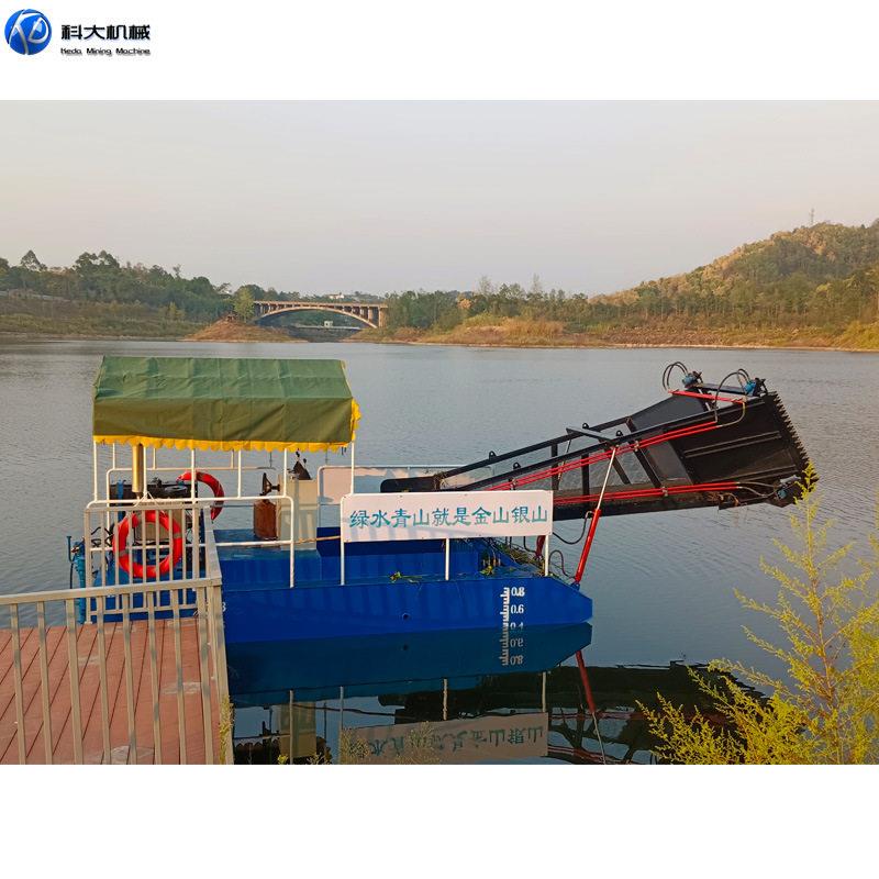 湖保YZG洁船小型 水自下水浮莲水割草机船草 全动水葫芦破面冰船