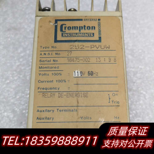Crompton电压保护继电器 252-PVUU � 型号：.询价