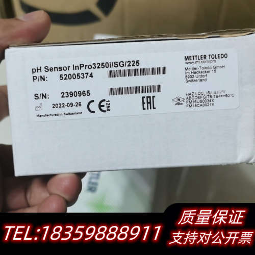 梅特勒PH电极Inpro3250i/SG/225货号：520.询价