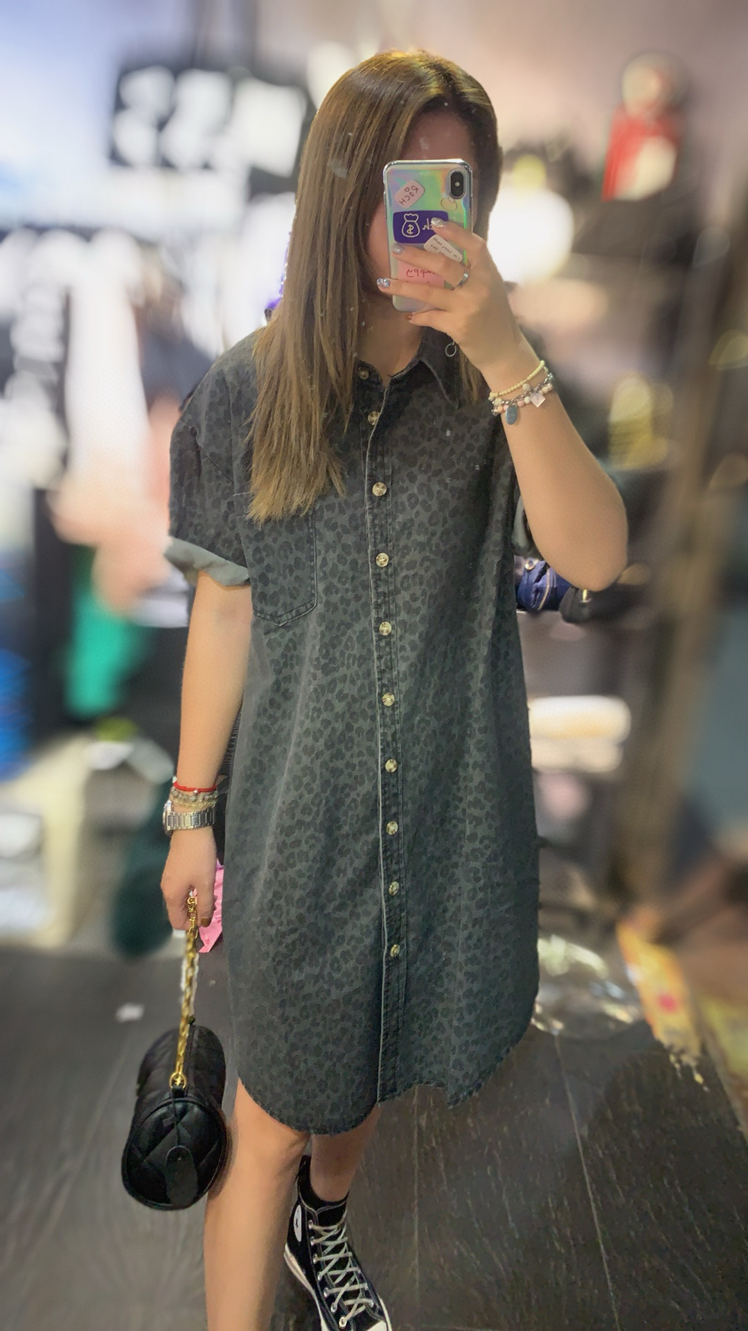 感法式短袖牛仔连体裙夏季薄款女2025设计感甜美提花宽松阔连衣裙