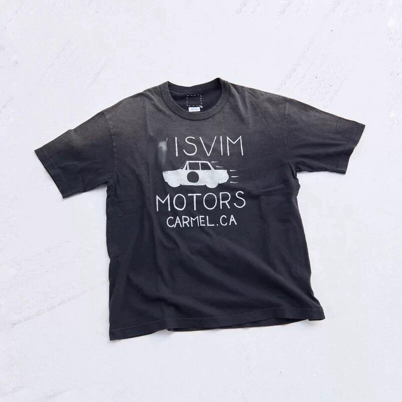 thumbnail for In stock VISVIM KOFU SPOT MOTORS CLUB JUMBO car distressed short-sleeved T-shirt 25SS