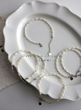 原创无核keshi珍珠手链叠搭超美