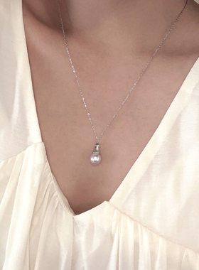 飞鸟屿城/超长曼塔玫瑰珍珠项链精致简约气质高级感毛衣链百搭女