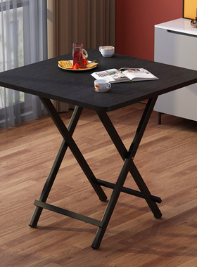 可折叠桌简约餐桌出租屋家用简易小户型租房方桌饭桌吃饭摆摊桌子