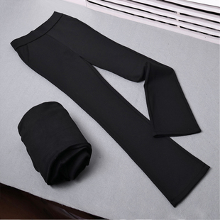 高个子女 微喇小黑裤 大长腿 抗皱免烫加绒加厚高腰弹力阔腿喇叭裤