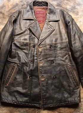 Supernatural 邪恶力量 Dean同款超厚头层牛皮做旧复古硬汉皮衣