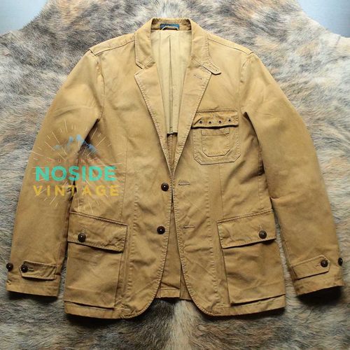 美式宗师RL早期90s水洗做旧猎装骑行复古西服