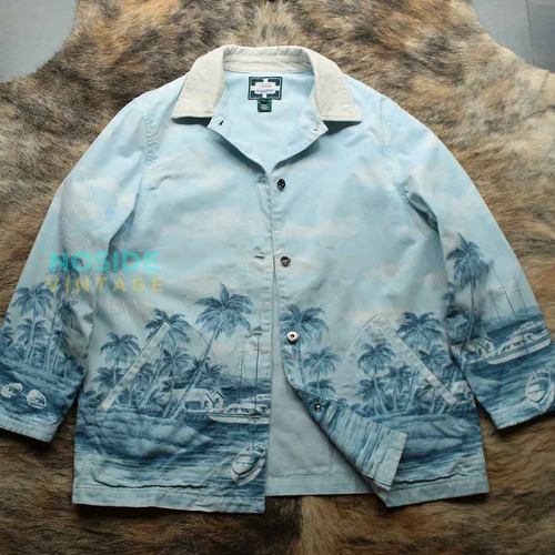 早期90s美式复古宗师RL假日温情复古水洗做旧宽松夹克