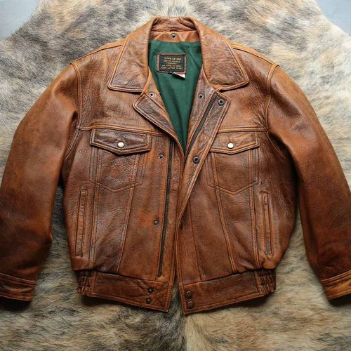 TYPE FR-150 1980s油画迷人色彩街头皮衣