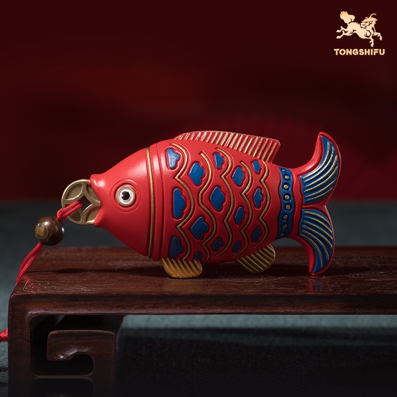 铜师傅《记忆中的“年年有余”》客厅桌面铜鱼摆件 家居工艺品