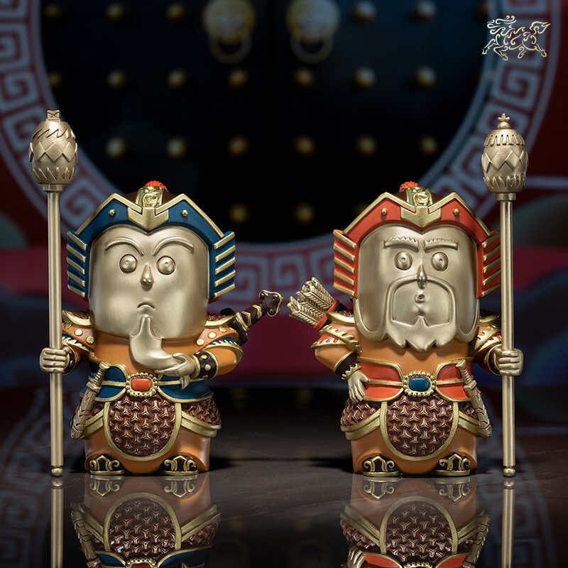 护宅哼哈二将新中式铜摆件铜师傅