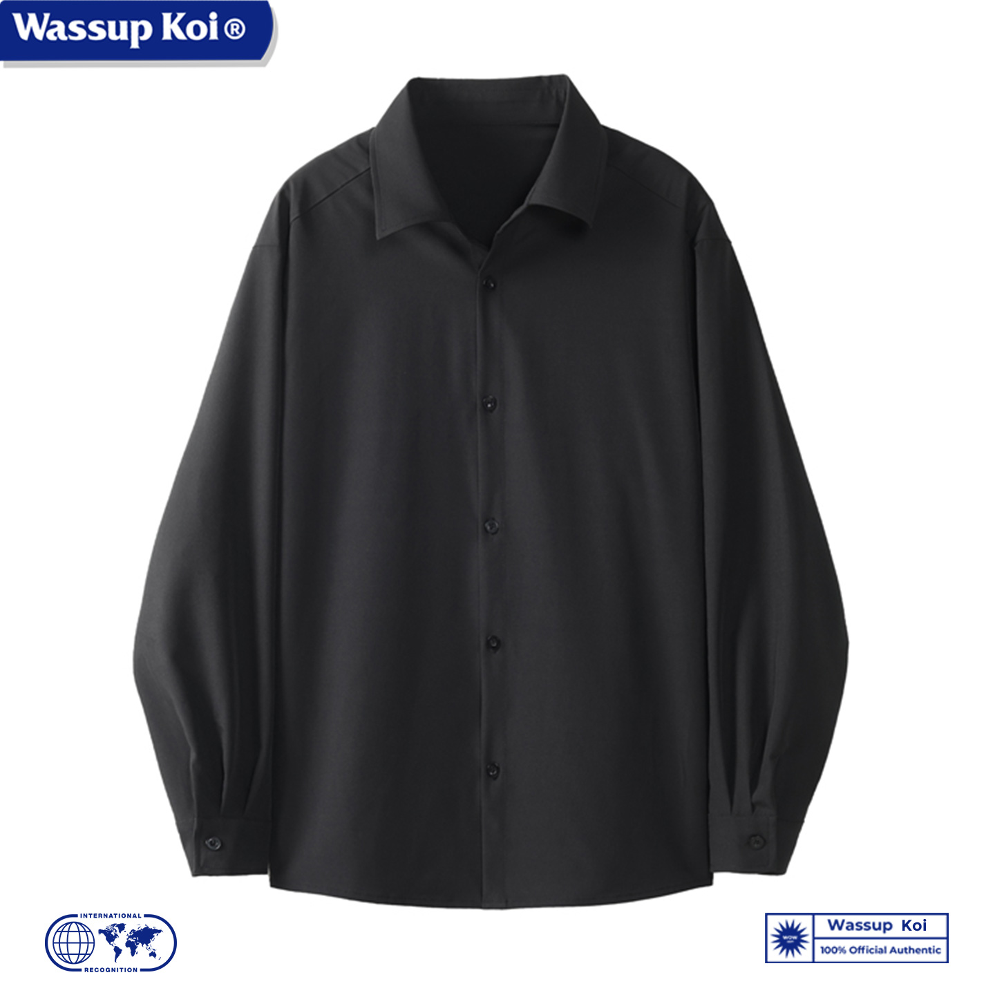 WASSUPKOI秋季长袖衬衫内搭宽松