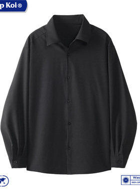 WASSUP KOI联名秋季长袖衬衫男内搭宽松休闲dk高级感简约百搭衬衣