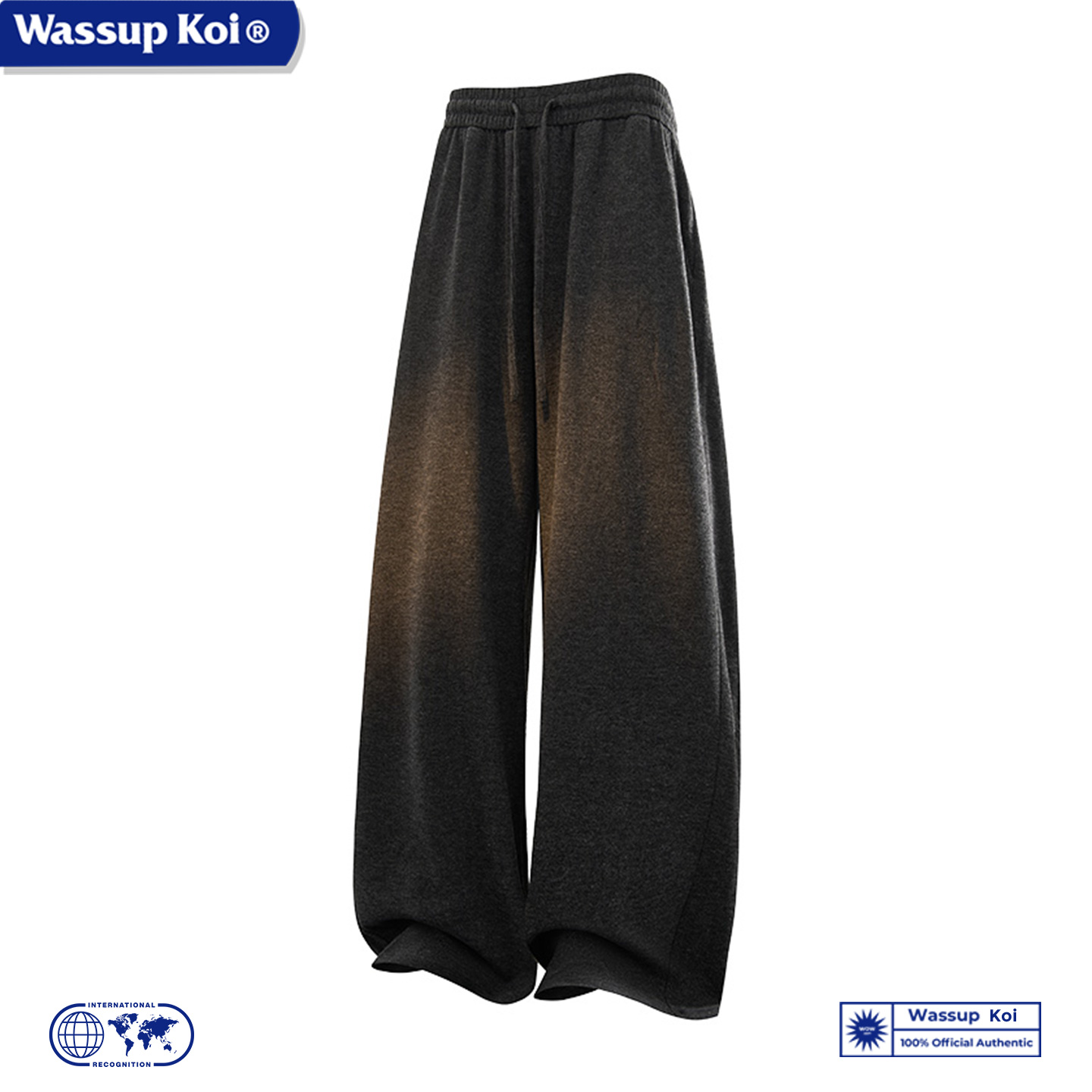 WASSUP KOI联名松弛感宽松慵懒风垂感休闲裤秋季大码直筒阔腿裤子