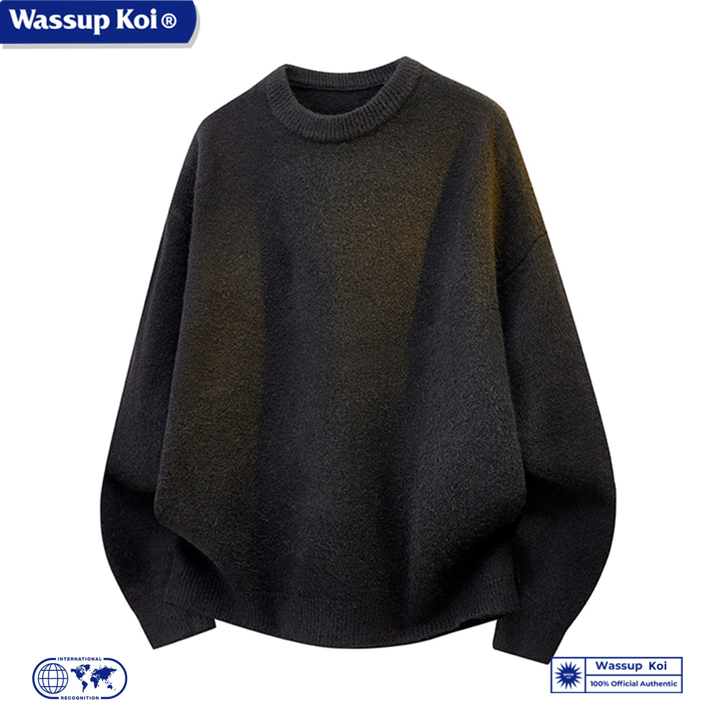 WASSUP KOI联名纯色圆领毛衣男慵懒风套头针织衫打底衫休闲上衣男,男装,针织衫/毛衣,淘宝优惠券,粉丝福利购,淘宝优惠卷