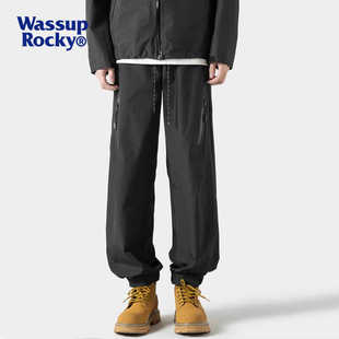 ROCKY男士 子宽松简约休闲长裤 秋季 纯色束脚直筒运动裤 新款 WASSUP