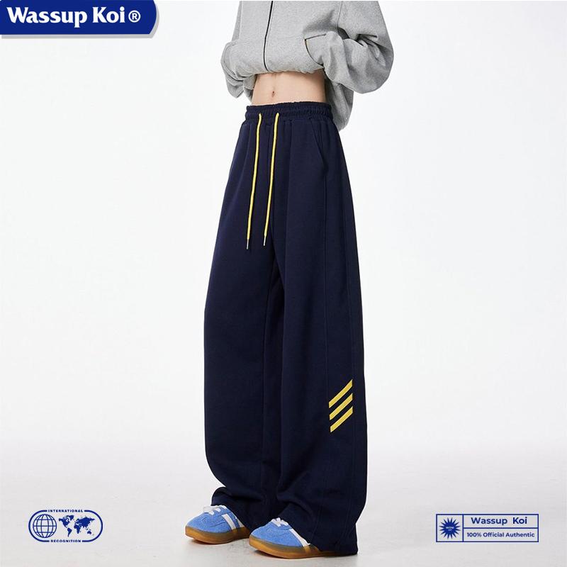 WASSUPKOI重磅条纹垂感运动卫裤