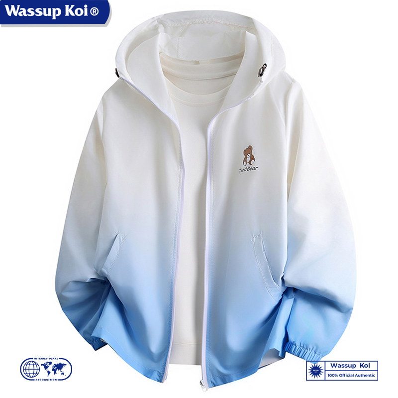WASSUPKOI联名渐变连帽防晒衣
