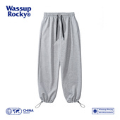 休闲宽松束脚卫裤 春秋薄款 子男士 WASSUP德鲁大叔抽绳篮球运动长裤