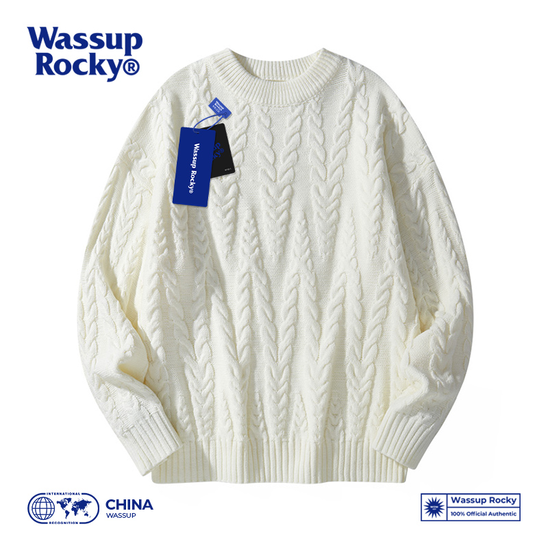 WassupRocky提花圆领针织衫毛衣