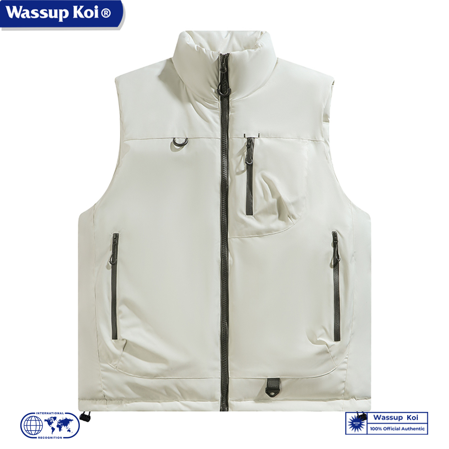 WASSUPKOI机能风工装立领棉马甲