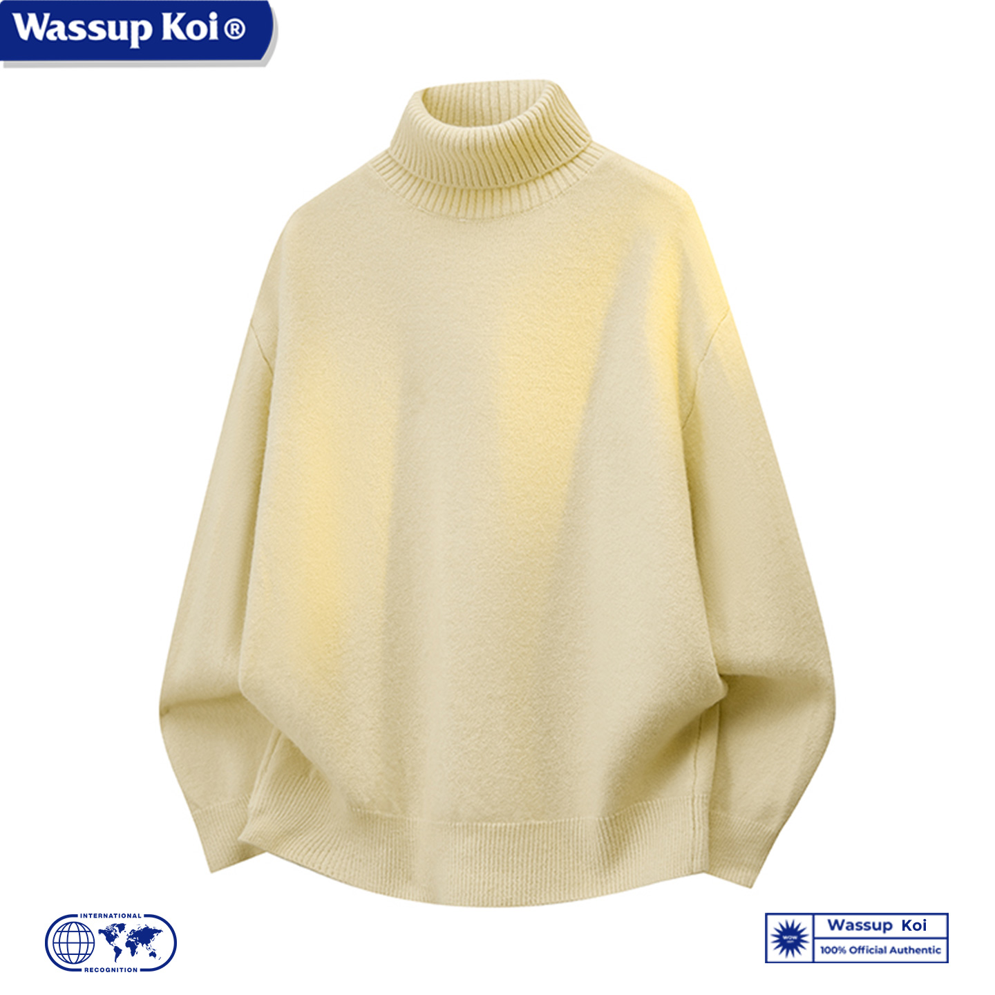 WASSUP秋冬加厚保暖高领毛衣男士