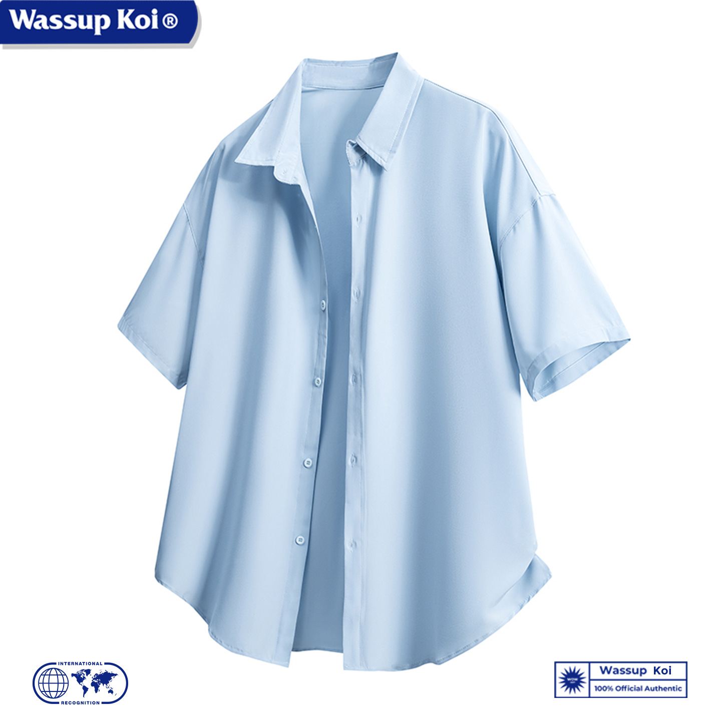 WASSUPKOI短袖衬衫男款半袖衬衣