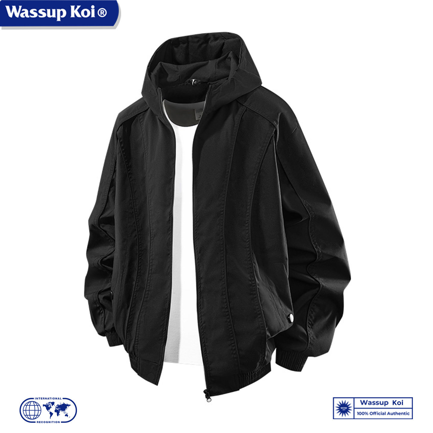 WASSUPKOI美式连帽飞行工装夹克