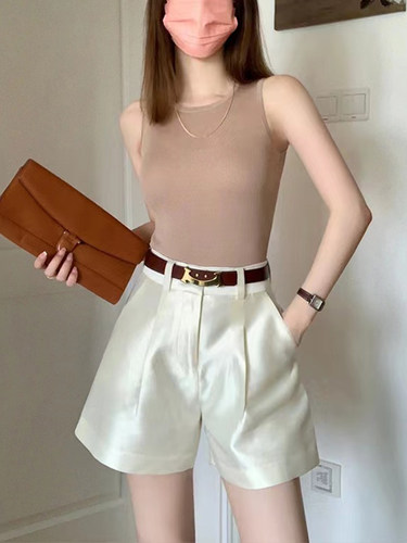 醋酸短裤女夏季薄2023新款