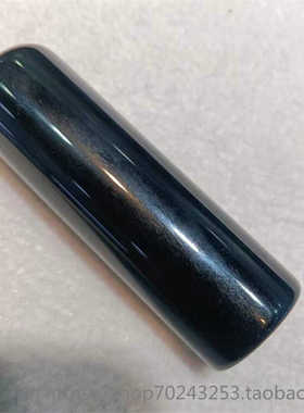 天然黑曜石章料吊坠圆柱形挂件