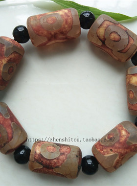 天竺玛瑙桶珠手链男女圆柱手串