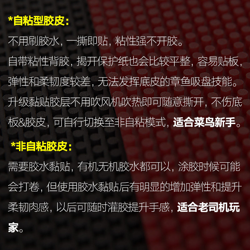 乒乓球拍长胶加长大颗粒单胶皮艾维克乒乓球长胶胶皮章鱼吸盘技术