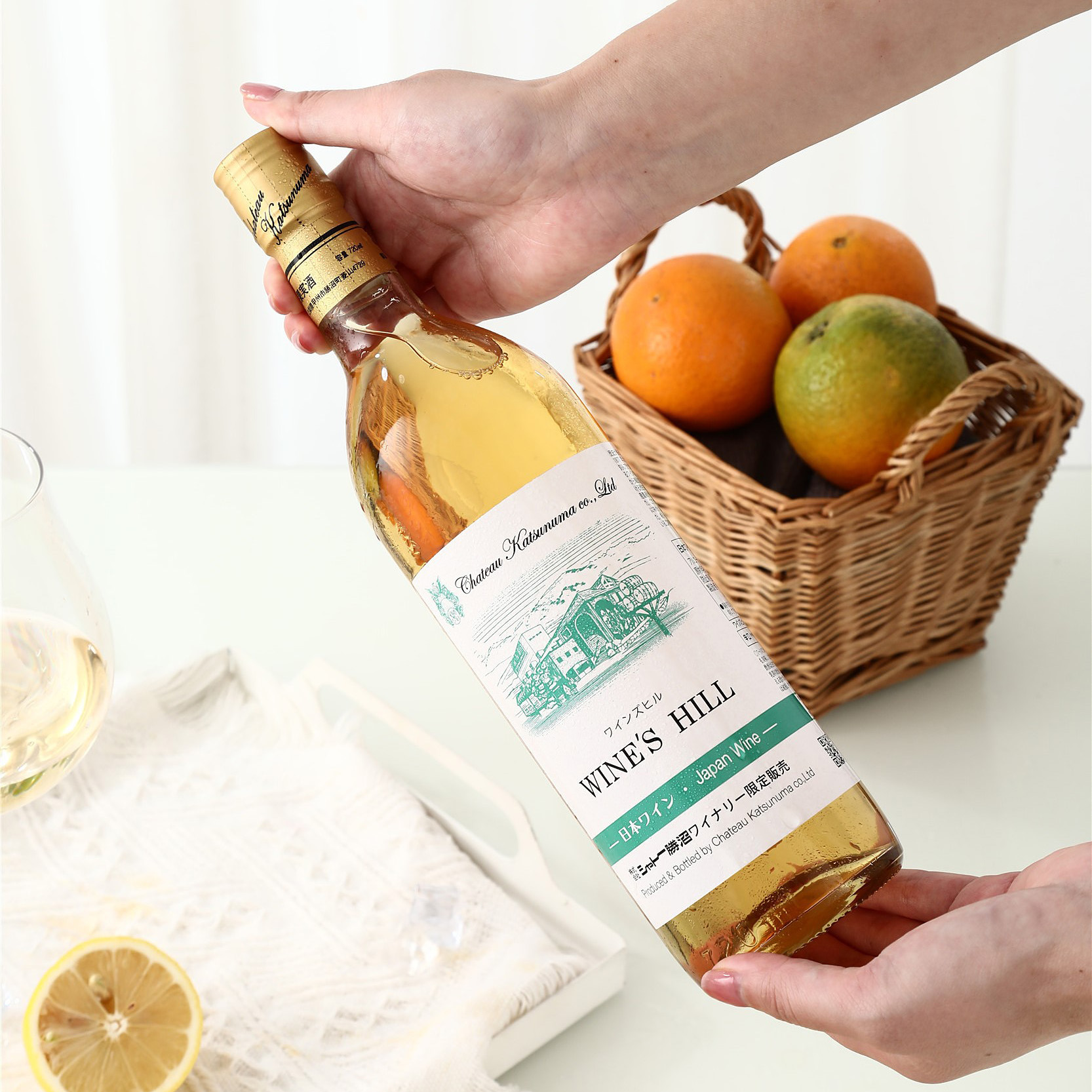 一整口晴王葡萄！日本胜沼甲州限定甜白葡萄酒Wine's Hill甜酒