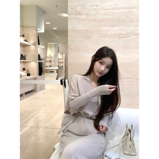 宽松显瘦中袖 针织斗篷组 羊毛落肩气质氛围美女上衣 rrl DUCHUNZI