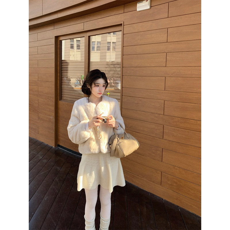 DUCHUNZI  中古兔兔 短款皮草外套秋冬新款3A獭兔厚实保暖女,女装/女士精品,皮草,淘宝优惠券,粉丝福利购,淘宝优惠卷