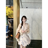 「 连衣裙秋冬松紧腰荷叶边女 伊尤雪纺长袖 年中折扣 」DUCHUNZI