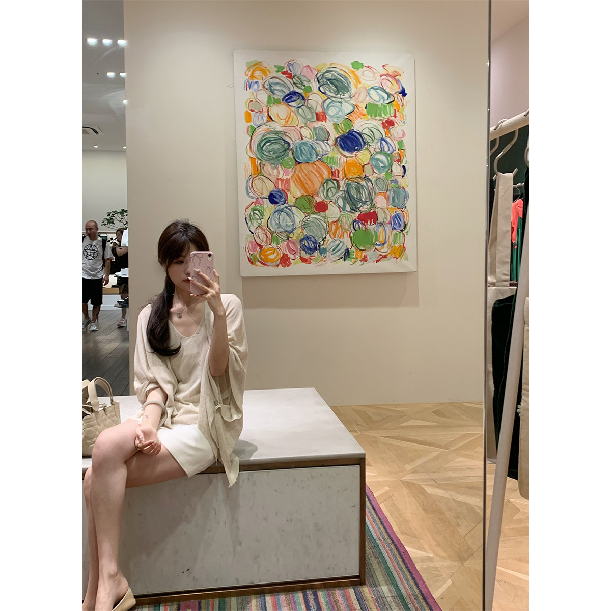 DUCHUNZI亚麻两件套针织套装