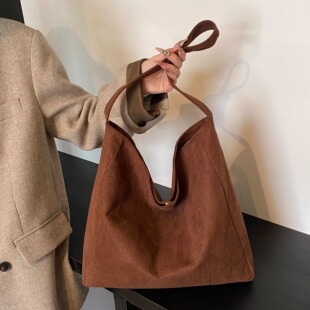 复古磨砂大包包女2024新款秋冬季大容量单肩包高级质感通勤托特包