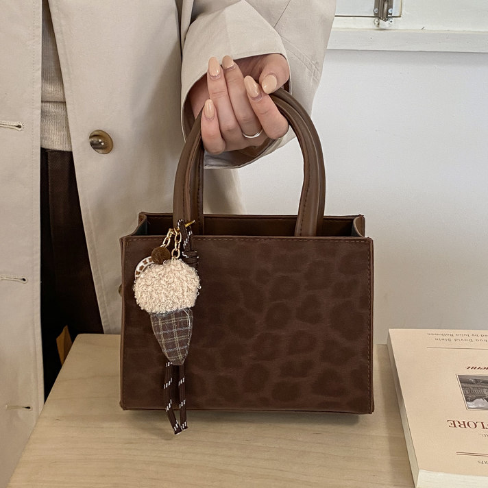 复古豹纹手提通勤包包女秋冬2025新款潮韩国小众单肩斜挎小方包,箱包皮具/热销女包/男包,小方包,淘宝优惠券,粉丝福利购,淘宝优惠卷