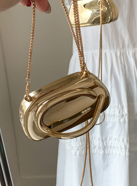 2025新款夏季新款欧美风时尚晚宴包个性手拿包链条斜跨女包口红包