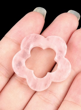 【茜茜珠饰】天然水晶半宝石镂空梅花吊坠DIY水晶石居饰品 11色