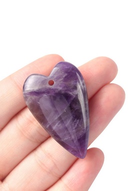 【茜茜珠饰】大爱心吊坠天然水晶玛瑙桃心形手把件DIY饰品 13色