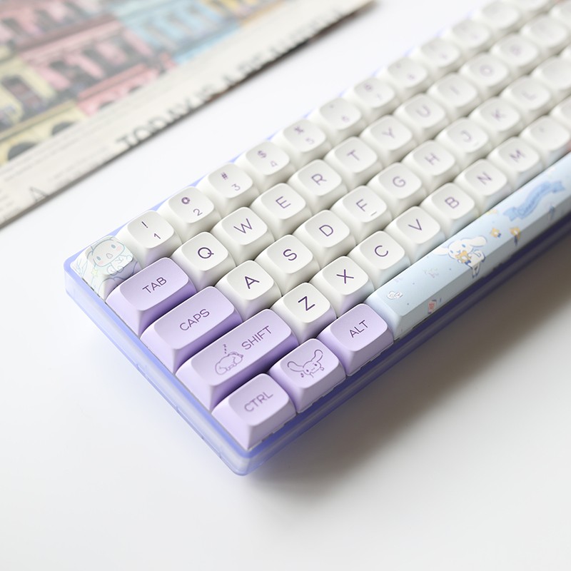 玉桂狗键帽可爱薰衣草XDA高度球帽PBT热升华宁芝 K75/68/84/87/98