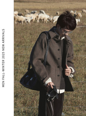 ELI【冬牧场】莱赛尔棉羊毛混纺亲肤保暖半开襟夹克外套上衣冬季