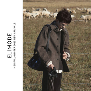 莱赛尔棉羊毛混纺亲肤保暖半开襟夹克外套上衣冬季 ELI 冬牧场