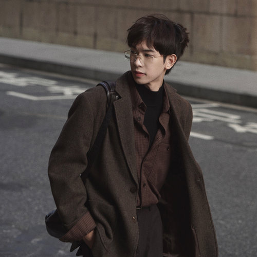 复古英伦松弛感羊毛西装外套