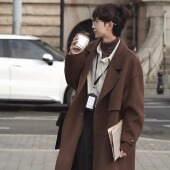 羊毛双面尼双排扣枪挡中长款 ELI 法罗群岛 大衣外套男24秋冬