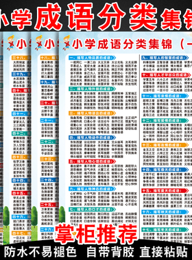 归类总结常识近义词反义词墙贴画