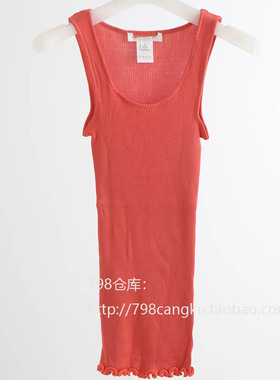 798仓库  真丝无缝螺纹背心2E22081